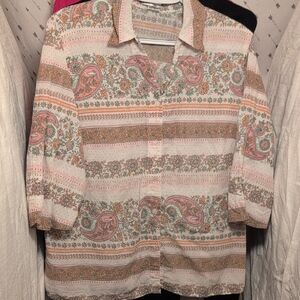 Rebecca Malone Floral Pattern Blouse